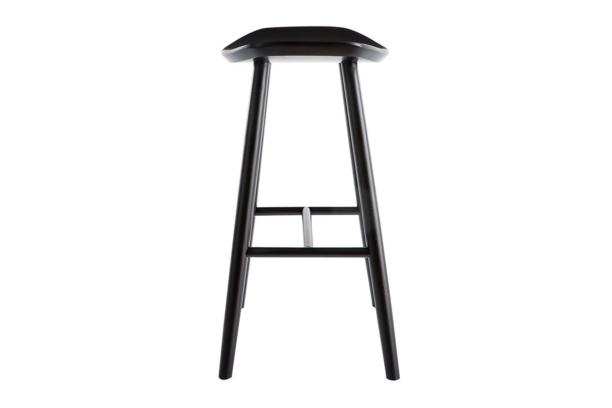 Tabouret de bar bois noir DEMORY