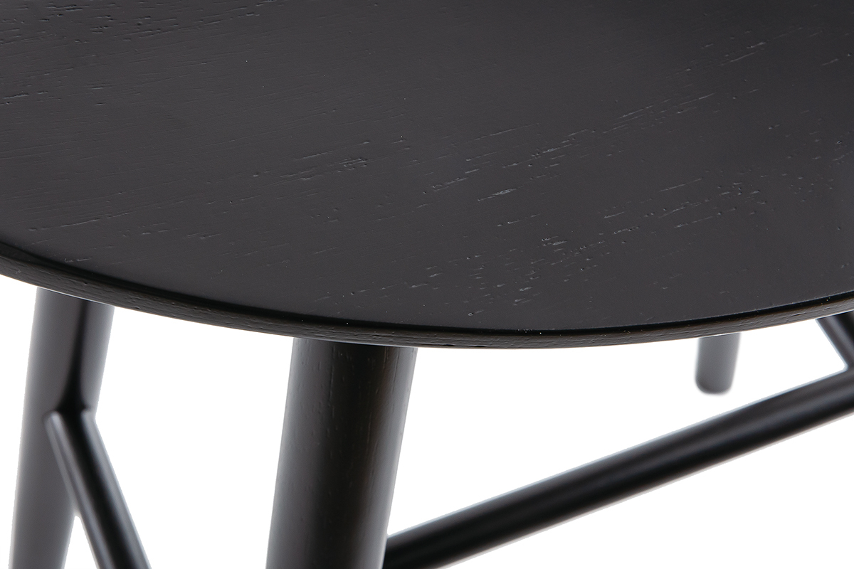Tabouret de bar bois noir DEMORY