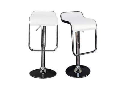 Tabouret de bar / cuisine blanc ANDROMEDE (lot de 2)