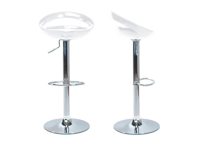 Tabouret de bar / cuisine blanc moderne COMET (lot de 2)