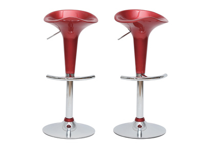 Tabouret de bar / cuisine design lie de vin GALAXY (lot de 2)