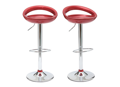 Tabouret de bar / cuisine moderne lie de vin COMET (lot de 2)