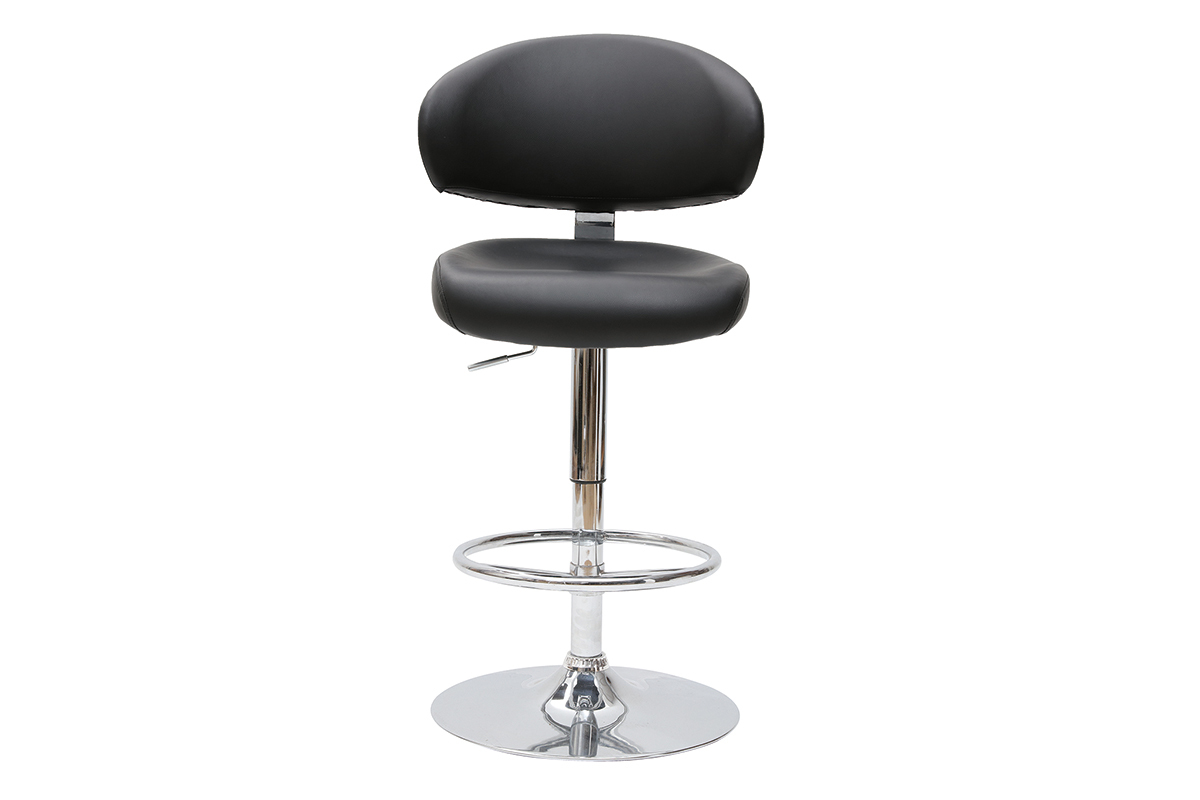 Tabouret de bar / cuisine noir contemporain NEPTUNE