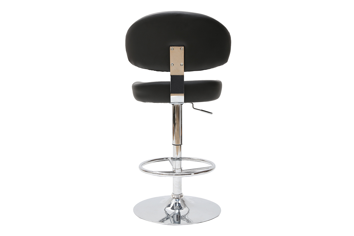 Tabouret de bar / cuisine noir contemporain NEPTUNE