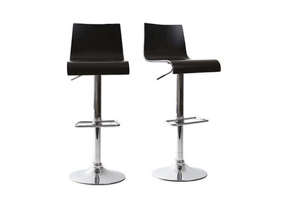 Tabouret de bar / cuisine noir moderne NEWSURF (lot de 2)