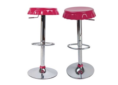 Tabouret de bar / cuisine rose CAPSULE (lot de 2)