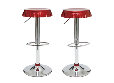 Tabouret de bar / cuisine rouge bordeaux NEW CAPSULE (lot de 2)