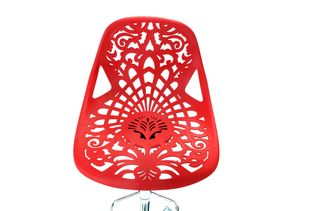 Tabouret de bar design baroque rouge BAROCCA