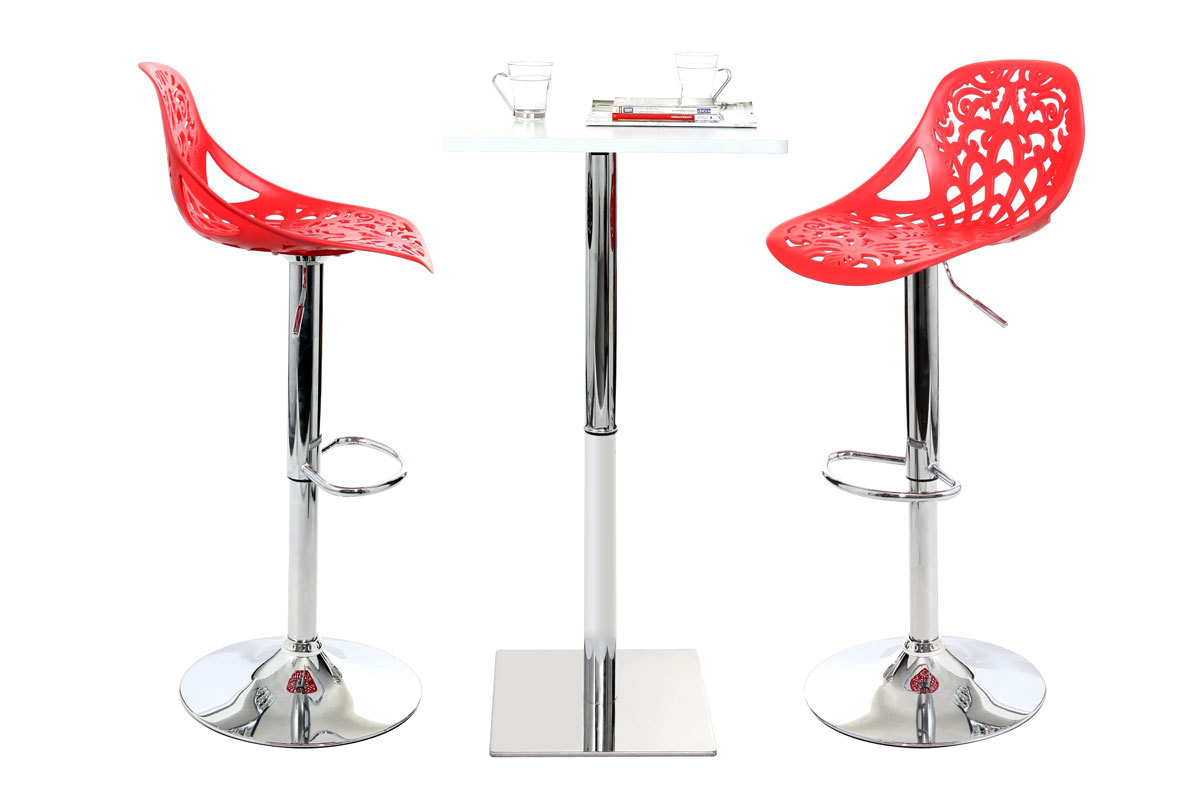 Tabouret de bar design baroque rouge BAROCCA
