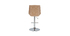 Tabouret de bar design blanc et bois clair MELKIOR