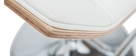 Tabouret de bar design blanc et bois clair MELKIOR