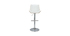 Tabouret de bar design blanc et bois clair MELKIOR