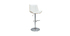 Tabouret de bar design blanc et bois clair MELKIOR