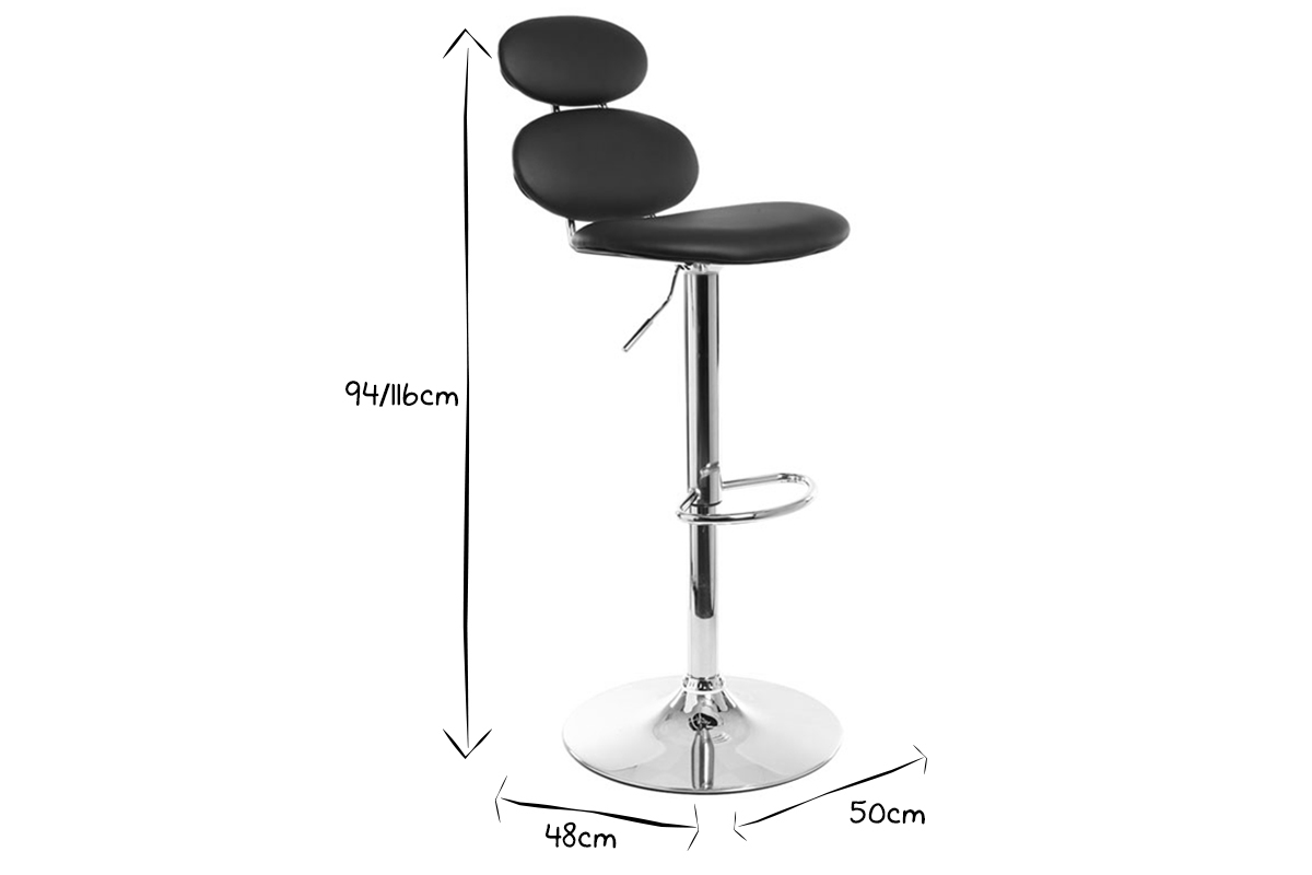 Tabouret de bar design blanc STONE