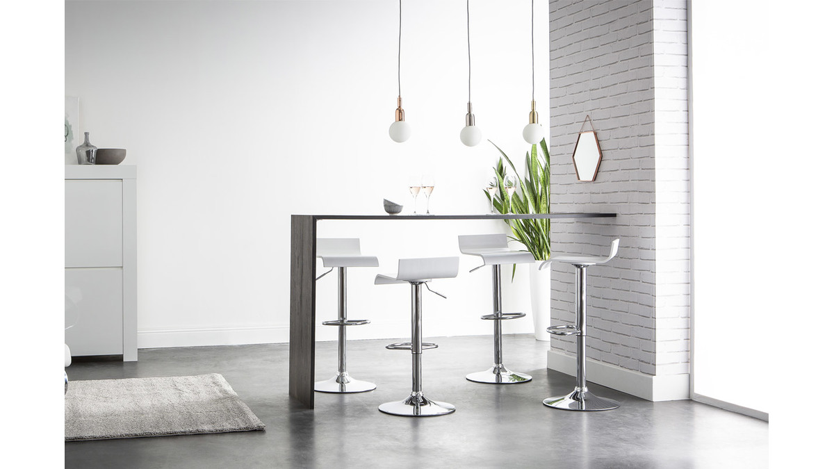 Tabouret de bar design blanc SURF V2