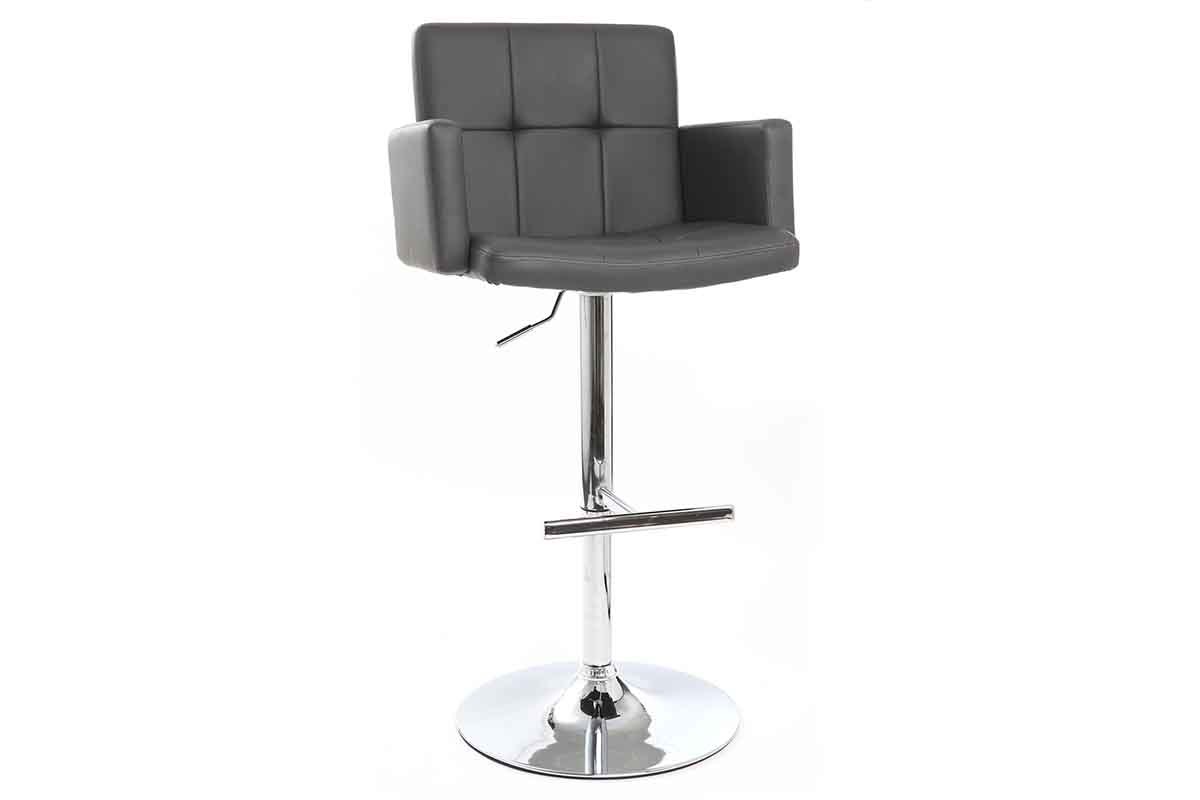Tabouret de bar design gris BLAKE