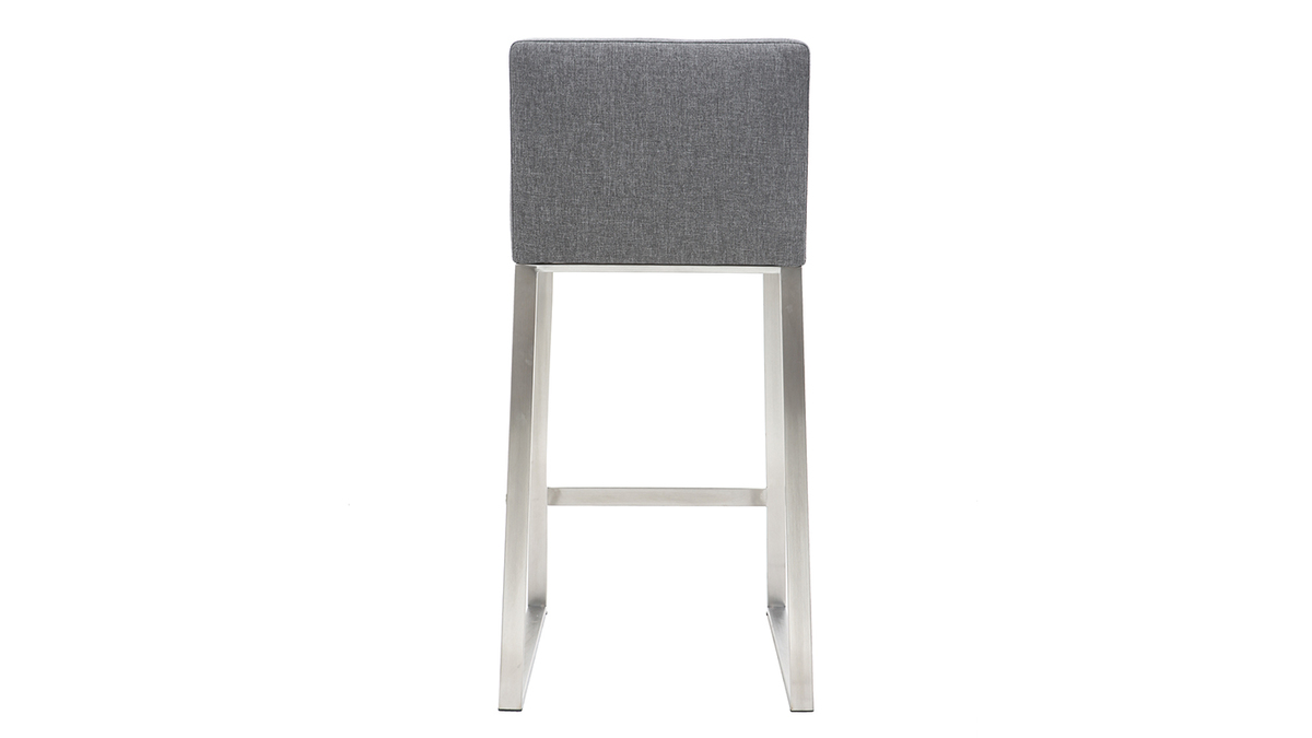 Tabouret de bar design mtal et tissu gris fonc 66 cm (lot de 2) HALEY