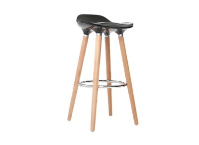 Tabouret de bar design noir scandinave GILDA