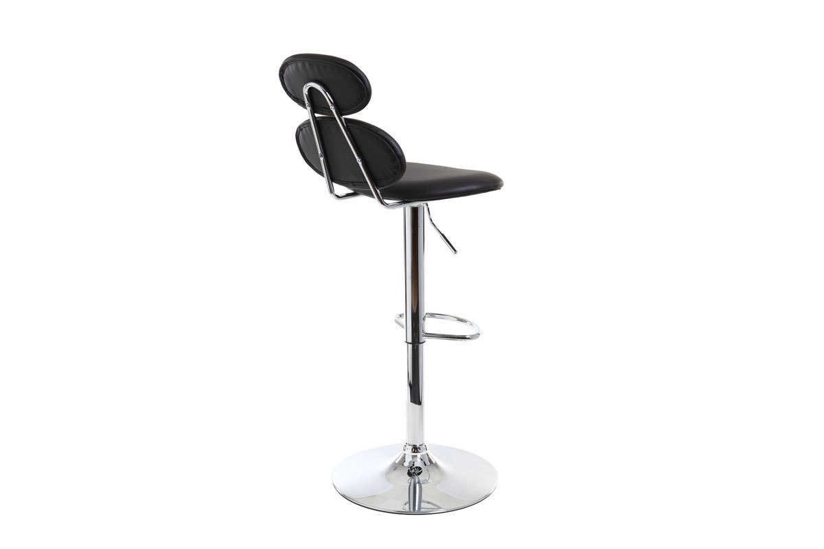 Tabouret de bar design noir STONE