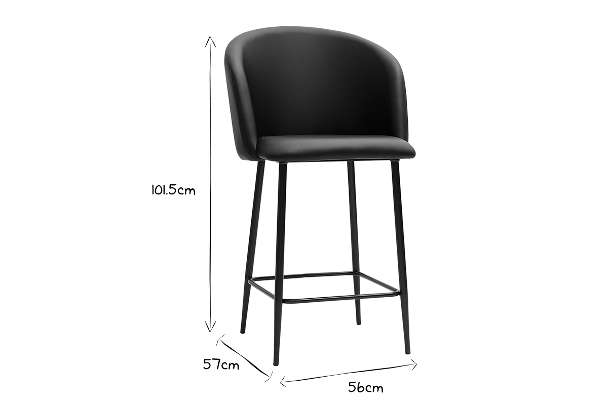 Tabouret de bar design noirs VANITY