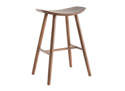 Tabouret de bar design noyer 65 cm DEMORY