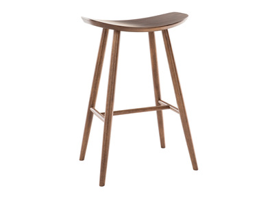 Tabouret de bar design noyer 72cm DEMORY