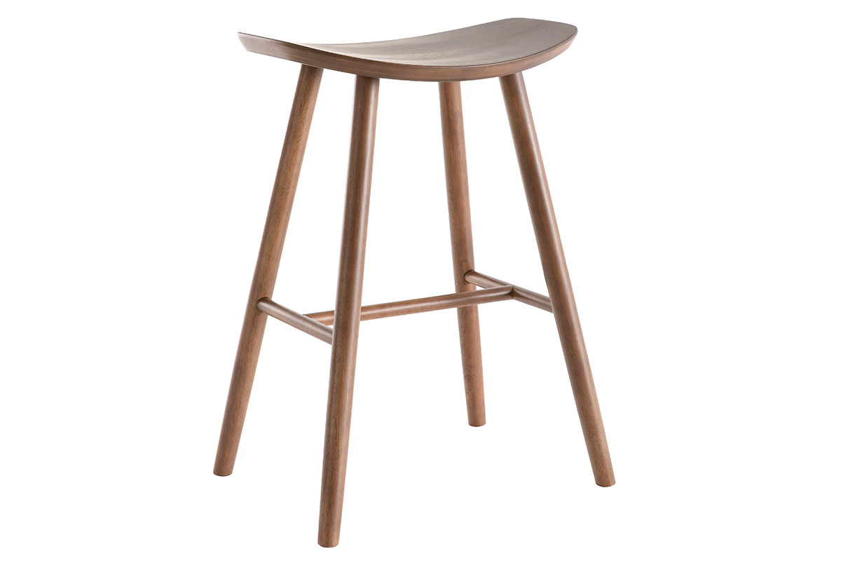 Tabouret de bar design noyer DEMORY