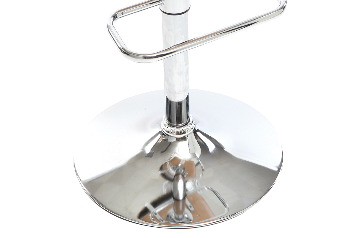 Tabouret de bar design poylur�thane noir et bois clair MARTY