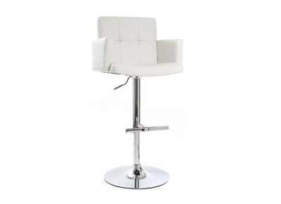 Tabouret de bar design PU blanc BLAKE