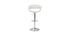 Tabouret de bar design r&eacute;glable blanc et bois clair OKTAV