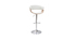 Tabouret de bar design r&eacute;glable blanc et bois clair OKTAV