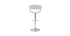 Tabouret de bar design r&eacute;glable blanc et bois clair OKTAV