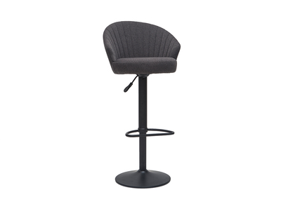 Tabouret de bar design tissu gris fonc&eacute; IZAAC