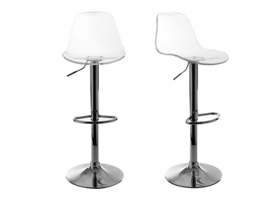 Tabouret de bar design transparent (lot de 2) GALILEO