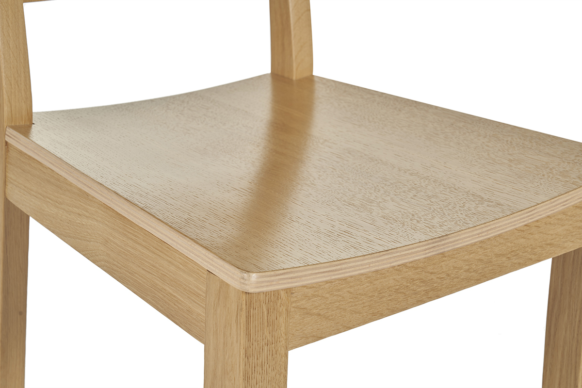 Tabouret de bar scandinave bois chne H65 cm MELVIL