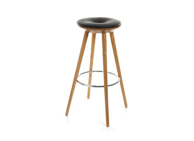 Tabouret de bar style scandinave en fr&ecirc;ne NORDECO