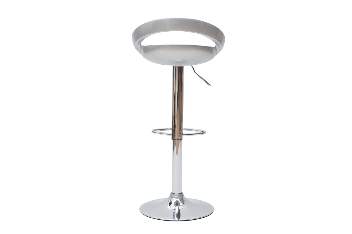 Tabourets de bar design argent (lot de 2) COMET