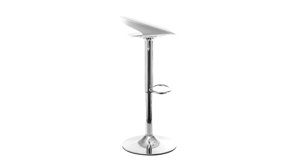 Tabourets de bar design blanc (lot de 2) PHENIX