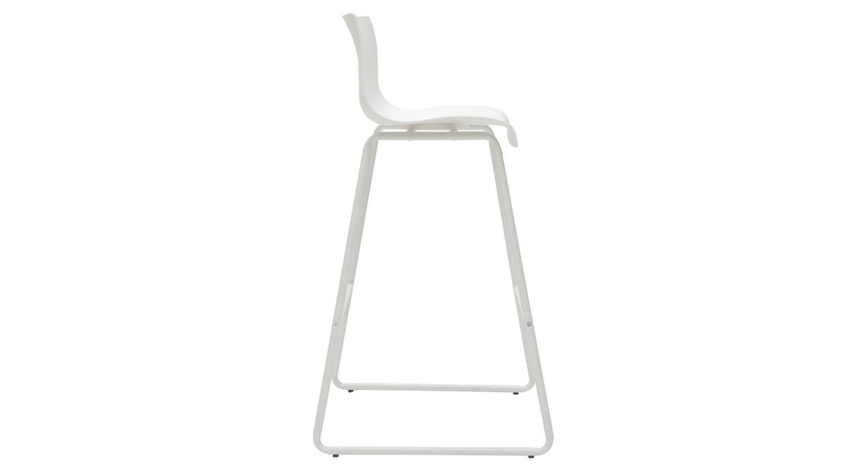 Tabourets de bar design blanc 76 cm (lot de 2) ONA