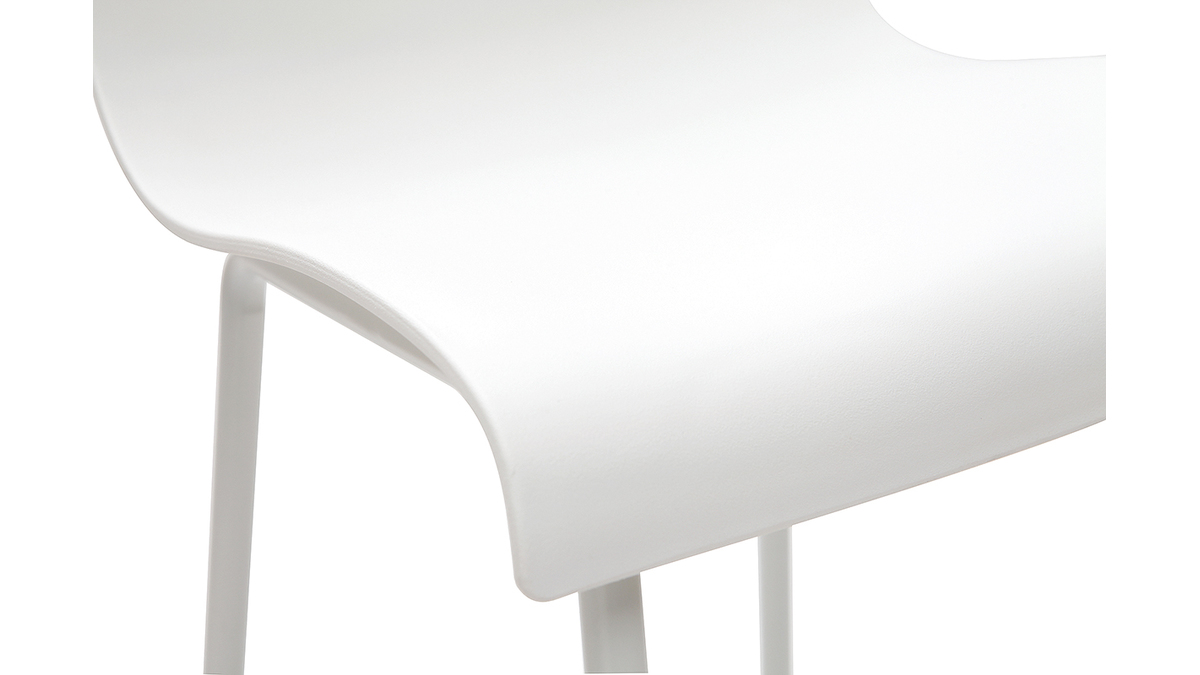 Tabourets de bar design blanc 76 cm (lot de 2) ONA