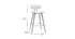 Tabourets de bar design blanc et bois clair H69 cm (lot de 2) VASCO