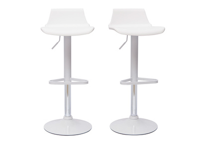 Tabourets de bar design blancs (lot de 2) KRONOS