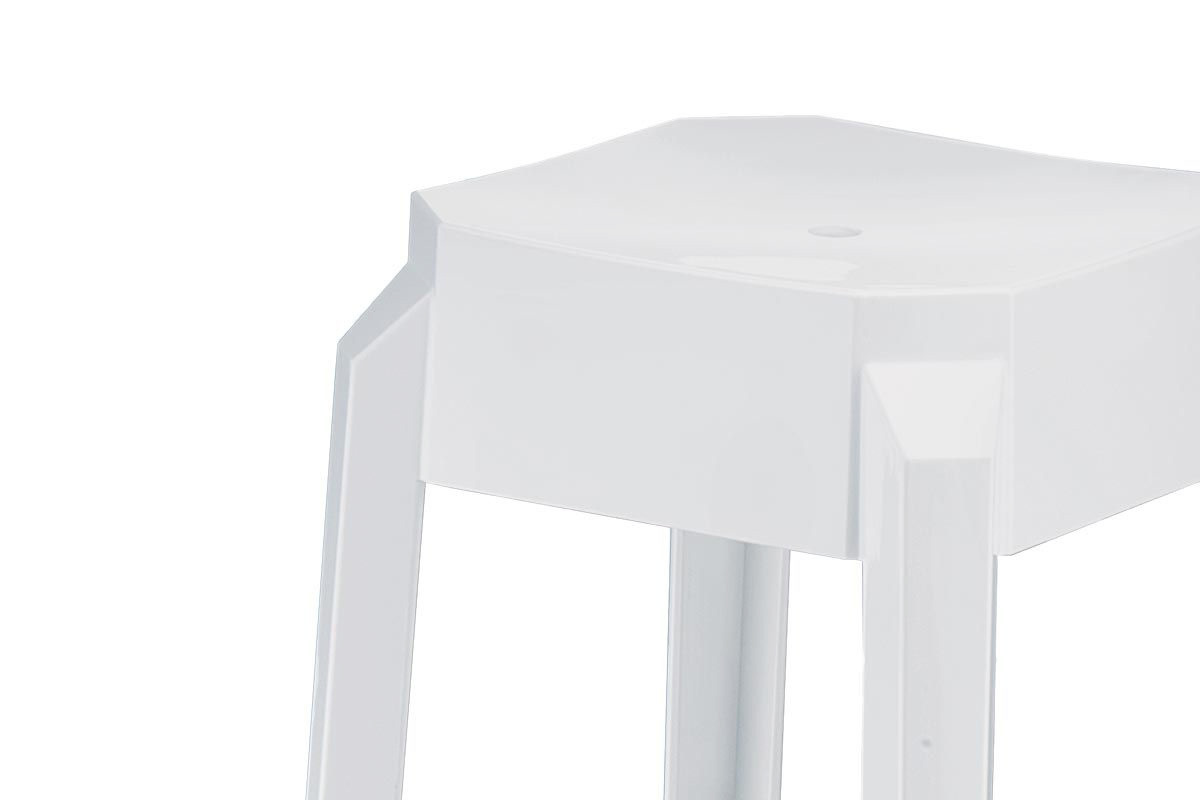 Tabourets de bar design blancs 75 cm (lot de 2) CLEAR