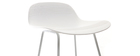 Tabourets de bar design blancs H65 cm (lot de 2) ELLA