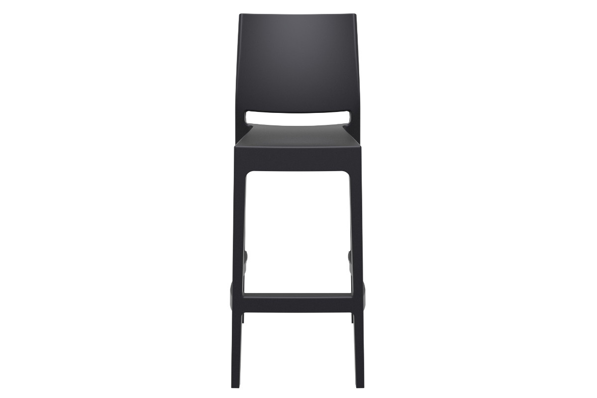Tabourets de bar design empilables 75 cm noirs (lot de 4) CALAO