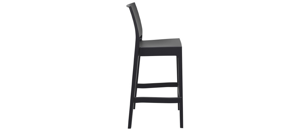 Tabourets de bar design empilables 75 cm noirs (lot de 4) CALAO