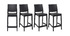 Tabourets de bar design empilables noirs 65 cm (lot de 4) CALAO