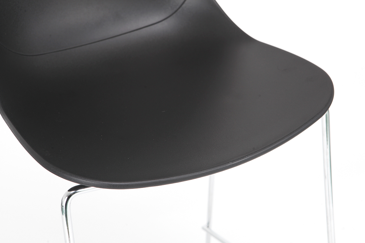 Tabourets de bar design empilables noirs 76.5 cm (lot de 2) TROCADERO