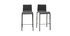 Tabourets de bar design empilables noirs H65 cm (lot de 2) KUPA