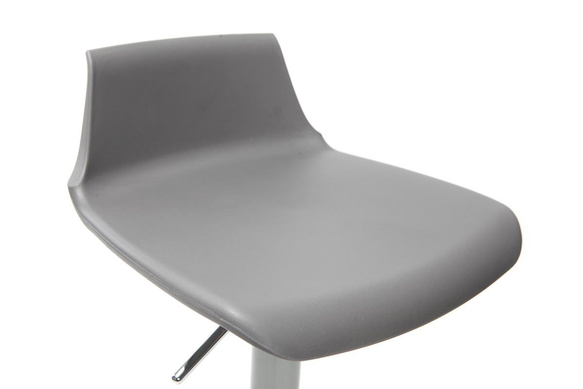 Tabourets de bar design gris (lot de 2) KRONOS